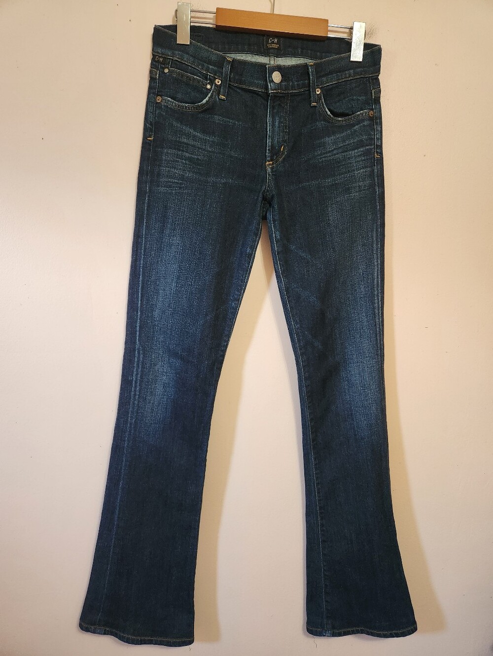 Citizens of Humanity Slim Bootcut Jeans 27 Dark Wash Flared Stretch Denim Y2K
